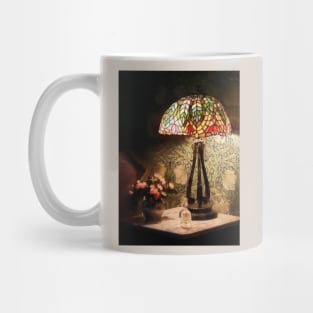 Americana - Stained Glass Lamp and Vase of Flowers Mug